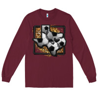 Burgundy leopard soccer texas map Long Sleeve Tee - Jasminsmagicworld
