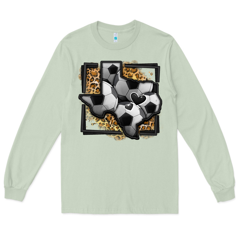 Leopard Soccer Texas Map Long Sleeve Tee by Jasminsmagicworld | Teevron