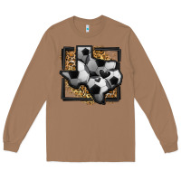 Toasted Coconut leopard soccer texas map Long Sleeve Tee - Jasminsmagicworld