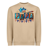 Mushroom American Papa 4th of july Heavyweight Sweatshirt - CowGirlArtShop