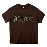 Chocolate Brown blessed to be called neenee Heavy Core Tee - CowhideDigitalArt