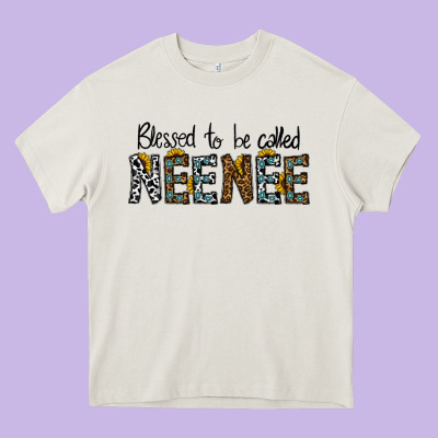 Blessed To Be Called Neenee Heavy Core Tee Designed By Cowhidedigitalart