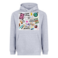 Heather Grey teacher always learning Heavyweight Hoodie - NancyCooperArtShop