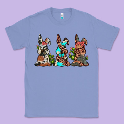 Leopard Cowhide Turquoise Cactus Bunny's Classic Tee Designed By Jahusdesignshop