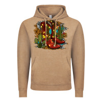 Vintage Coffee christmas cowboy boots Vintage Hoodie - RanaPortraitStore