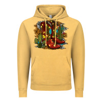 Vintage Mustard christmas cowboy boots Vintage Hoodie - RanaPortraitStore