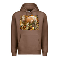 Chestnut western simmental bull Premium Hoodie - LillyAllenDesigns