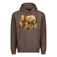 Coffee western simmental bull Premium Hoodie - LillyAllenDesigns