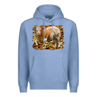 Colony Blue western simmental bull Premium Hoodie - LillyAllenDesigns