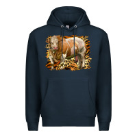 Navy western simmental bull Premium Hoodie - LillyAllenDesigns