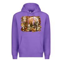 Purple western simmental bull Premium Hoodie - LillyAllenDesigns