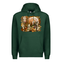 Sports Green western simmental bull Premium Hoodie - LillyAllenDesigns
