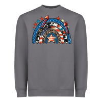 Storm American rainbow 4th of july Heavyweight Sweatshirt - CowGirlArtShop