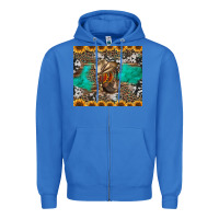 True Royal western boots and sunflowers tumbler Zipper Hoodie - Jasminsmagicworld