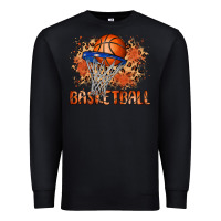 Black custom name basketball Premium Sweatshirt - MaliasSmallBusiness