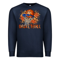 Navy custom name basketball Premium Sweatshirt - MaliasSmallBusiness