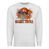 Oatmeal Heather custom name basketball Premium Sweatshirt - MaliasSmallBusiness