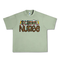 Oil Green school nurse Urban Heavy Tee - CowhideDigitalArt