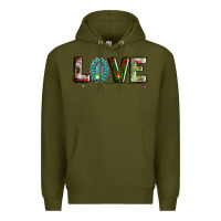 Army Green love christmas gemstone Premium Hoodie - AdoDesignShop