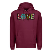 Burgundy love christmas gemstone Premium Hoodie - AdoDesignShop