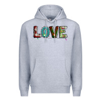 Heather Grey love christmas gemstone Premium Hoodie - AdoDesignShop