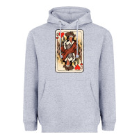 Heather Grey queen of hearts cowgirl Heavyweight Hoodie - NancyCooperArtShop