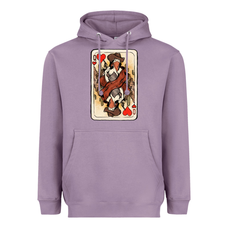 Queen Of Hearts Cowgirl Heavyweight Hoodie by NancyCooperArtShop | Teevron