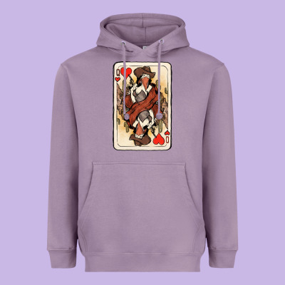 Queen Of Hearts Cowgirl Heavyweight Hoodie Designed By Nancycooperartshop