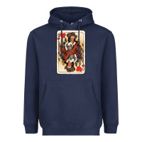 Navy queen of hearts cowgirl Heavyweight Hoodie - NancyCooperArtShop