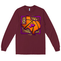 Burgundy leopard basketball texas map Long Sleeve Tee - Jasminsmagicworld