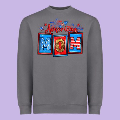 American Mom Heavyweight Sweatshirt Designed By Neo Western