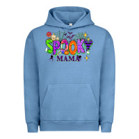 Pigment Pebble Blue Halloween Spooky Mama Urban Hoodie - texasbilliewilder