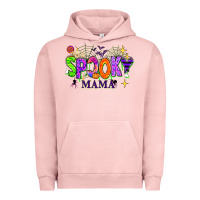Pigment Salmon Halloween Spooky Mama Urban Hoodie - texasbilliewilder