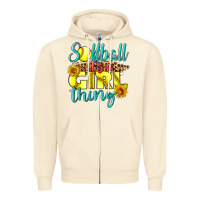 Sandshell softball it's a girl thing Zipper Hoodie - LillyAllenDesigns