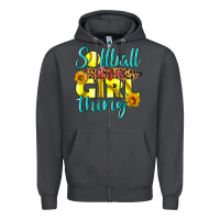 Smoke softball it's a girl thing Zipper Hoodie - LillyAllenDesigns