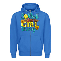 True Royal softball it's a girl thing Zipper Hoodie - LillyAllenDesigns