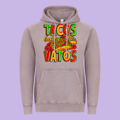 Tacos Before Vatos Vintage Hoodie Designed By Zillion Design Studio