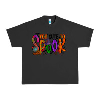 Pigment Black too cute to spook Urban Heavy Tee - RacoonDesign
