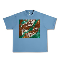 Pebble Blue brown cowhide glitter Urban Heavy Tee - BarkalooDesign