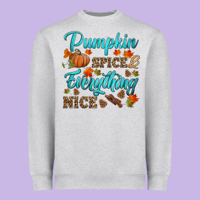 Pumpkin Spice Everything Nice Heavyweight Sweatshirt Designed By Hra Design Shop