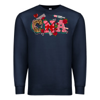 Navy valentines day cna Premium Sweatshirt - NancyCooperArtShop