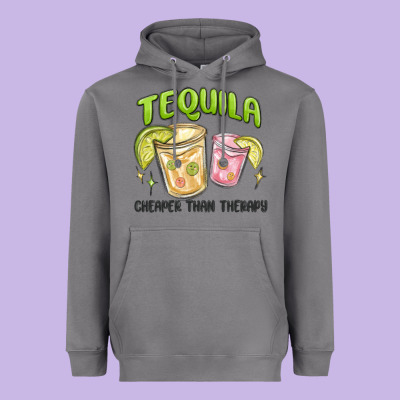 Tequila Cheaper Than Therapy Heavyweight Hoodie Designed By Maliassmallbusiness