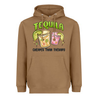 Toasted Coconut tequila cheaper than therapy Heavyweight Hoodie - MaliasSmallBusiness