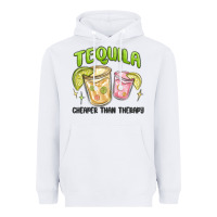 White tequila cheaper than therapy Heavyweight Hoodie - MaliasSmallBusiness