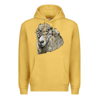 Antique Gold lincoln sheep head Premium Hoodie - LillyAllenDesigns