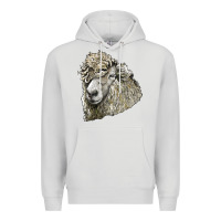 Dove Grey lincoln sheep head Premium Hoodie - LillyAllenDesigns
