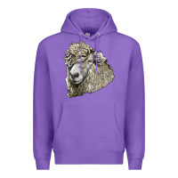 Purple lincoln sheep head Premium Hoodie - LillyAllenDesigns