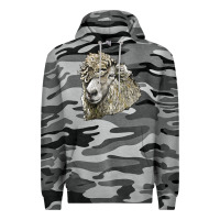 Slate Camo lincoln sheep head Premium Hoodie - LillyAllenDesigns