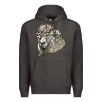 Smoke lincoln sheep head Premium Hoodie - LillyAllenDesigns