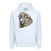 White lincoln sheep head Premium Hoodie - LillyAllenDesigns